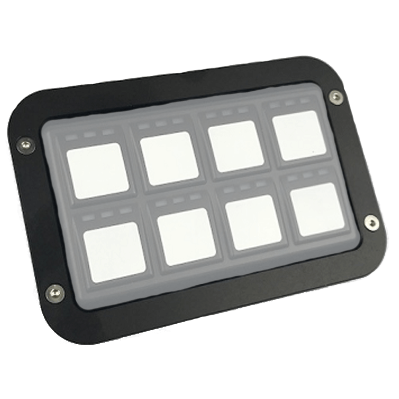 RACEGRADE FLUSH MOUNT BEZEL FOR 8 BUTTON KEYPAD